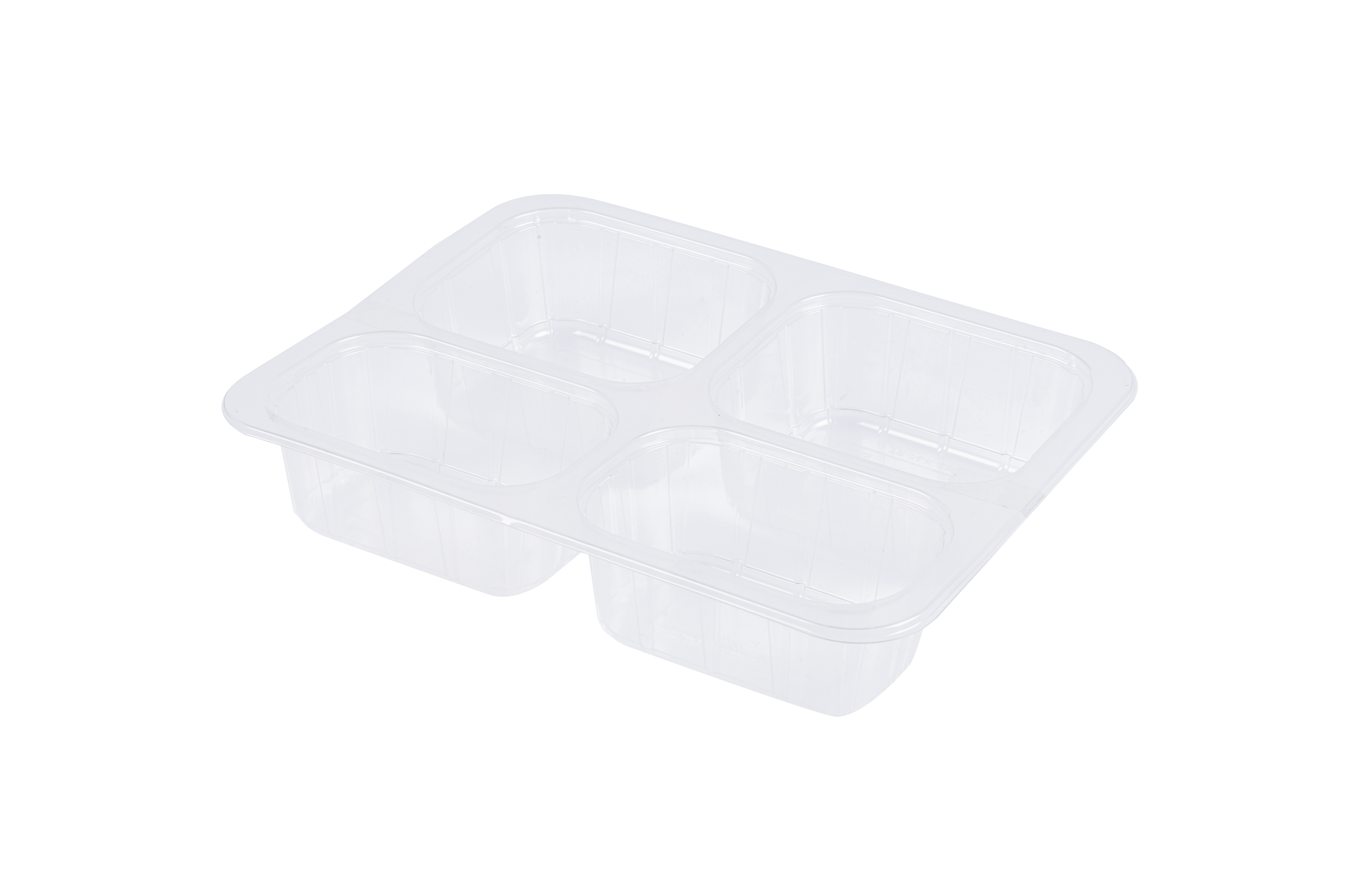 ÜST FİLM YAPIŞTIRMALI 4 BÖLMELİ YEMEK SERVİS KABI