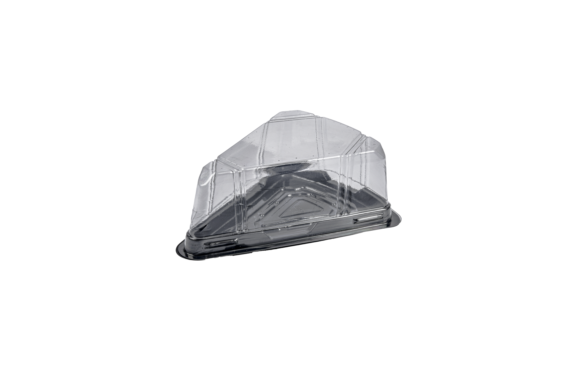 ÜÇGEN DİLİM PASTA / CHEESECAKE KABI SET - SİYAH