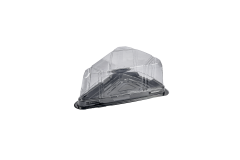 ÜÇGEN DİLİM PASTA / CHEESECAKE KABI SET - SİYAH